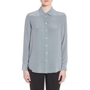 Everlane pale sage Relaxed Silk Shirt in Small